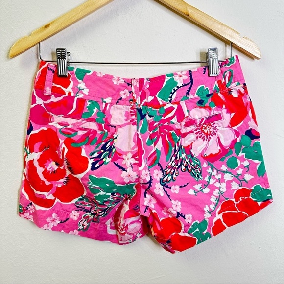 Lilly Pulitzer A Thing Called Love Floral Callahan Shorts 0 Bright Preppy Pink - Picture 3 of 12